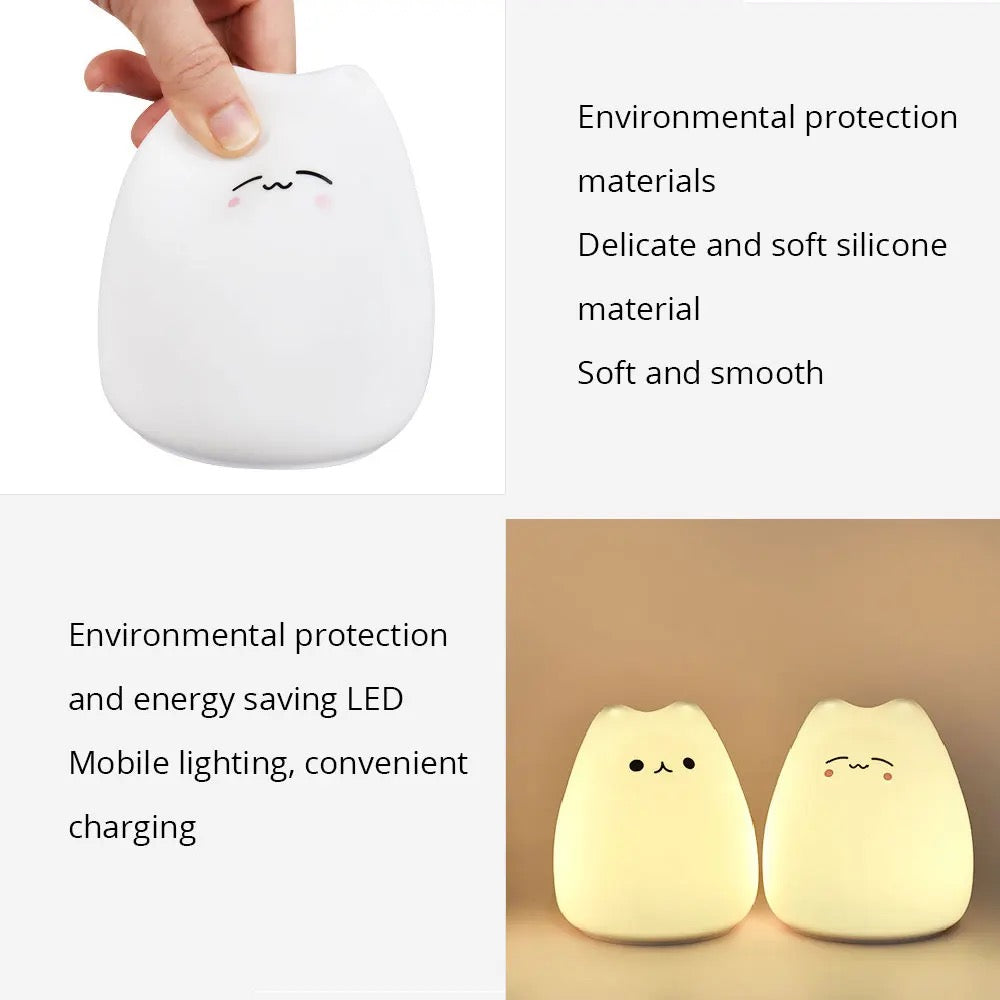 MeowLight™ Cute Silicone LED Cat Lamp